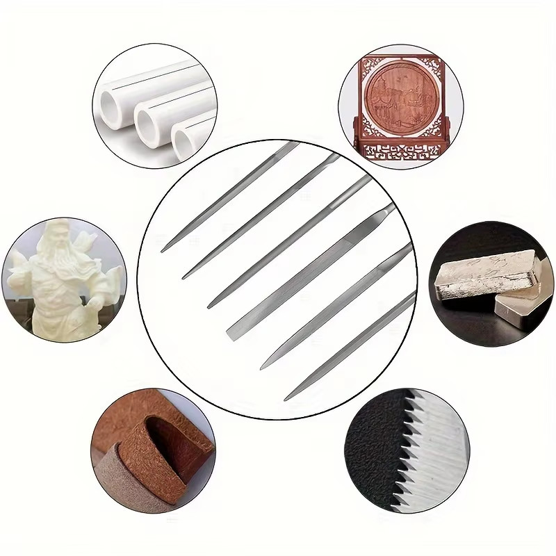 5Pcs Metal Needle File Set Small Hardened Carbon Steel File Mini Hand Metal Tool gallery
