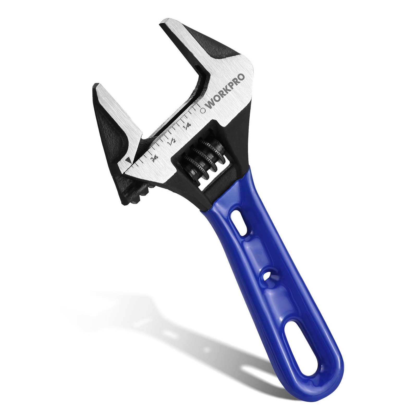 WORKPRO 4-inch Stubby Adjustable Wrench Extra Wide Jaw Opening Wrench Metric/SAE gallery