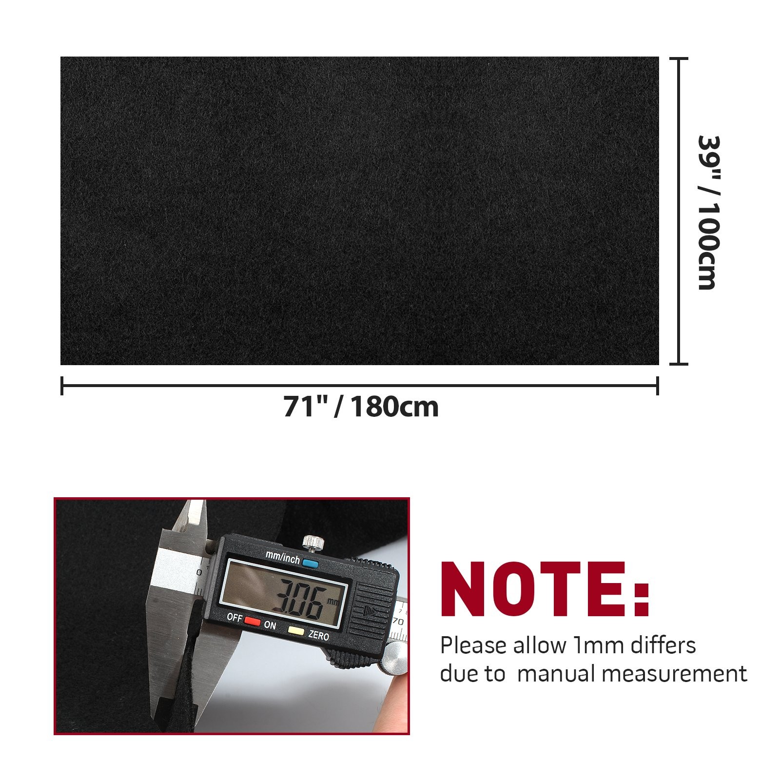 Multiple sizes available Black Cambric Non Woven Cloth Fabric Home&Garden gallery