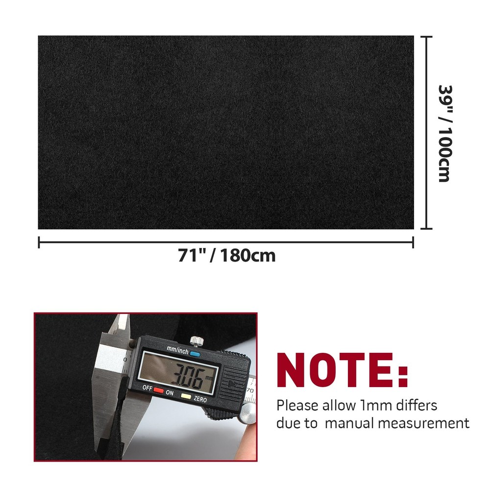Multiple sizes available Black Cambric Non Woven Cloth Fabric Home&Garden