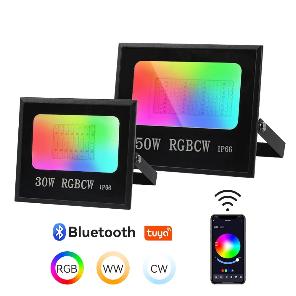 Smart Tuya RGB LED Floodlight AC85V-265V Outdoor Landscaping Atmosphere Lighting gallery