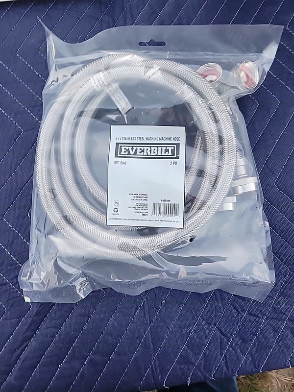 Everbilt 4 ft. Polymer Coated Stainless Steel Washing Machine Connector (2-Pack) gallery
