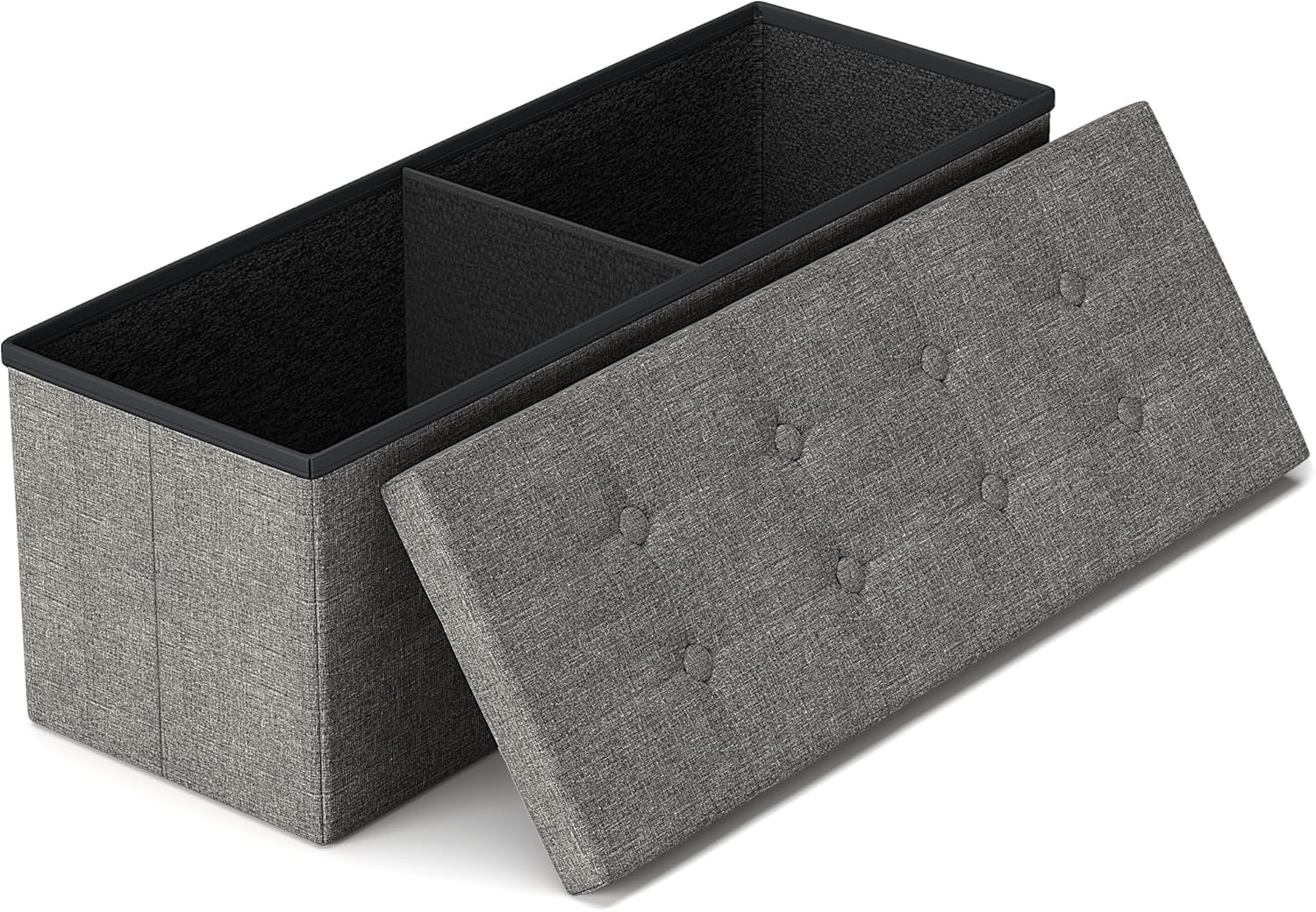 43.3 Inches Folding Storage Ottoman Bench Storage Chest Footrest for Bedroom, En gallery