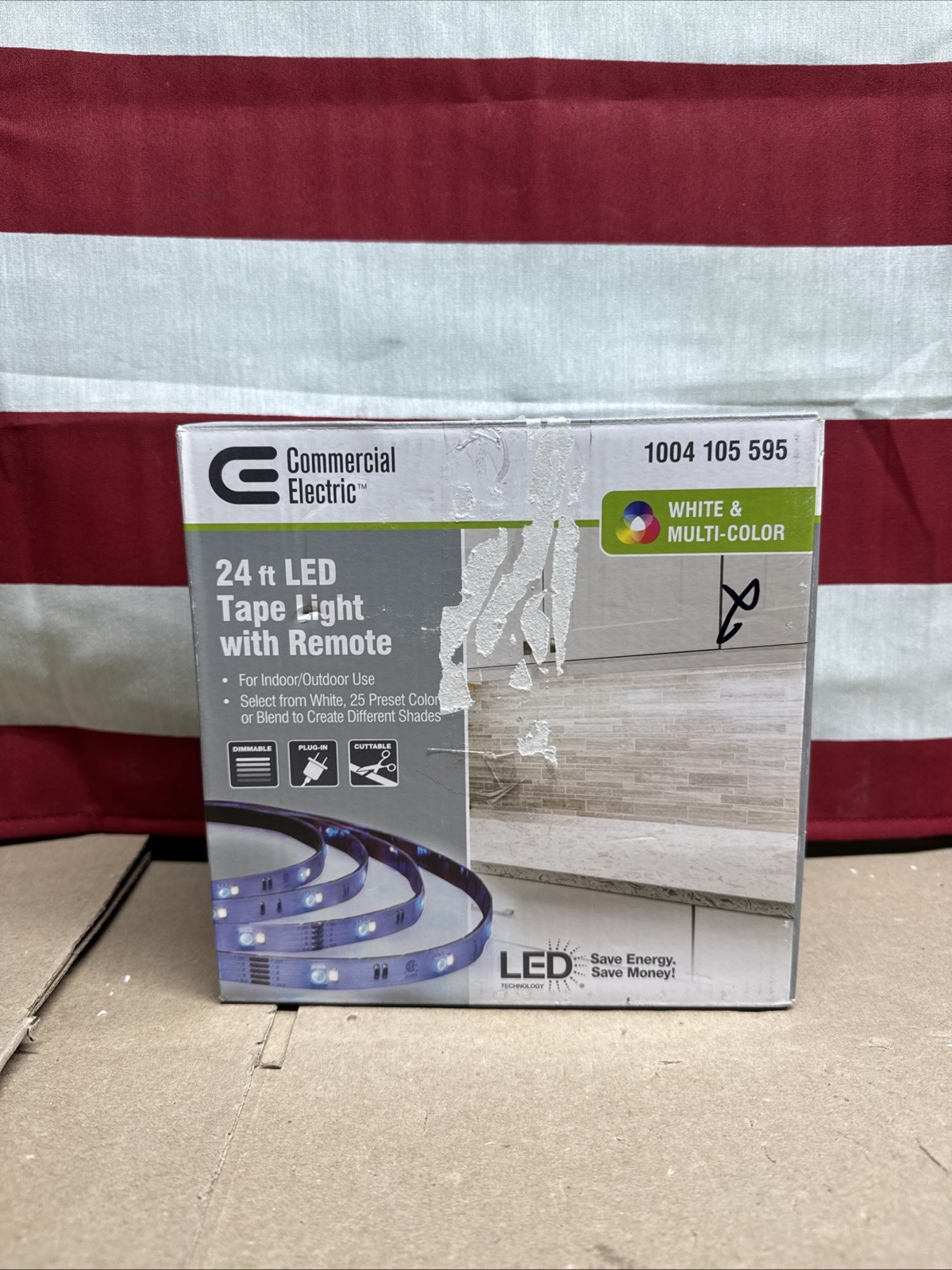 LED Tape Light 24 ft Dimmable White Multicolor (RGB+W) Indoor/Outdoor Remote gallery