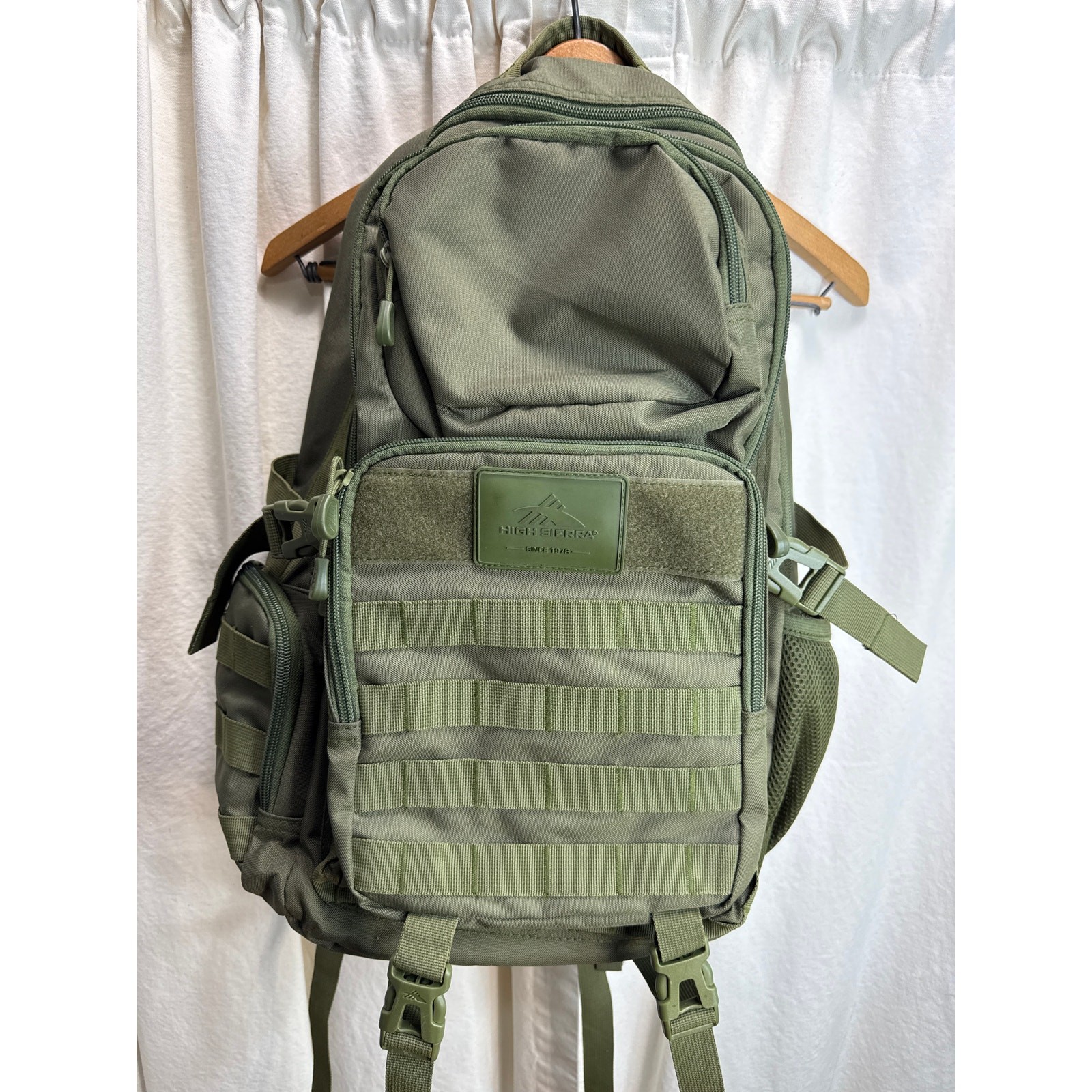 High Sierra Tactical Green Hiking Camping Backpack Knapsack 15″ Computer Pack