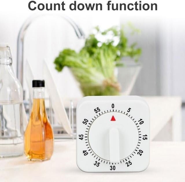 2Pcs Kitchen Cooking Timer Clock Mechanical Alarm 60 Minutes Count Down Counter gallery