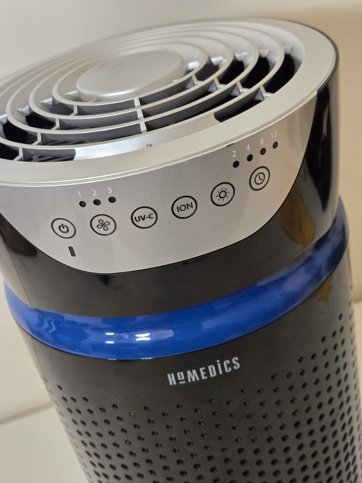 HoMedics AP-T20 Tower Air Purifier True HEPA UV-C Ionizer, 170 sq ft, tested gallery
