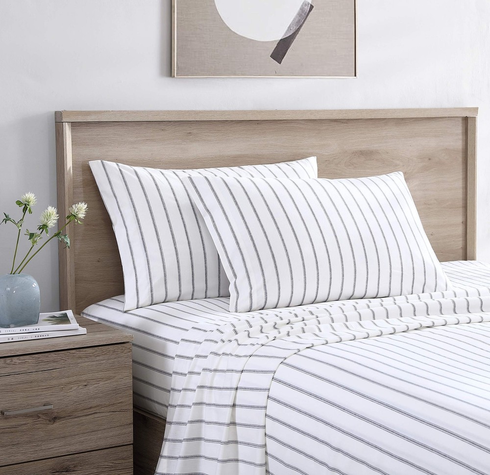 - Queen Sheets, Cotton Percale Bedding Set, Crisp & Cool Ideal Bedding Set (T...
