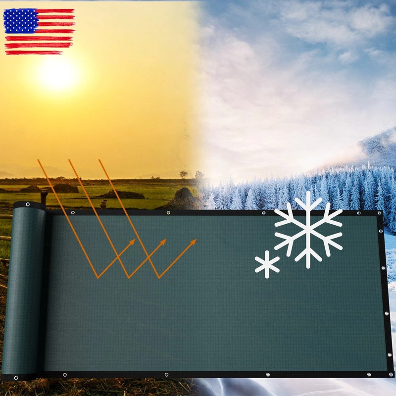 Solid Backyard Fence Privacy Screen Mesh Cover Garden Yard 4' 5' 6' Black/Green gallery
