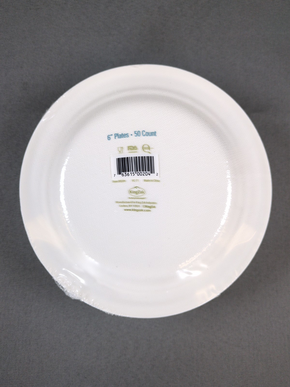 Nicole Home Collection Eco Friendly Sugarcane Paper Plates - 6" Plates 50 Count gallery