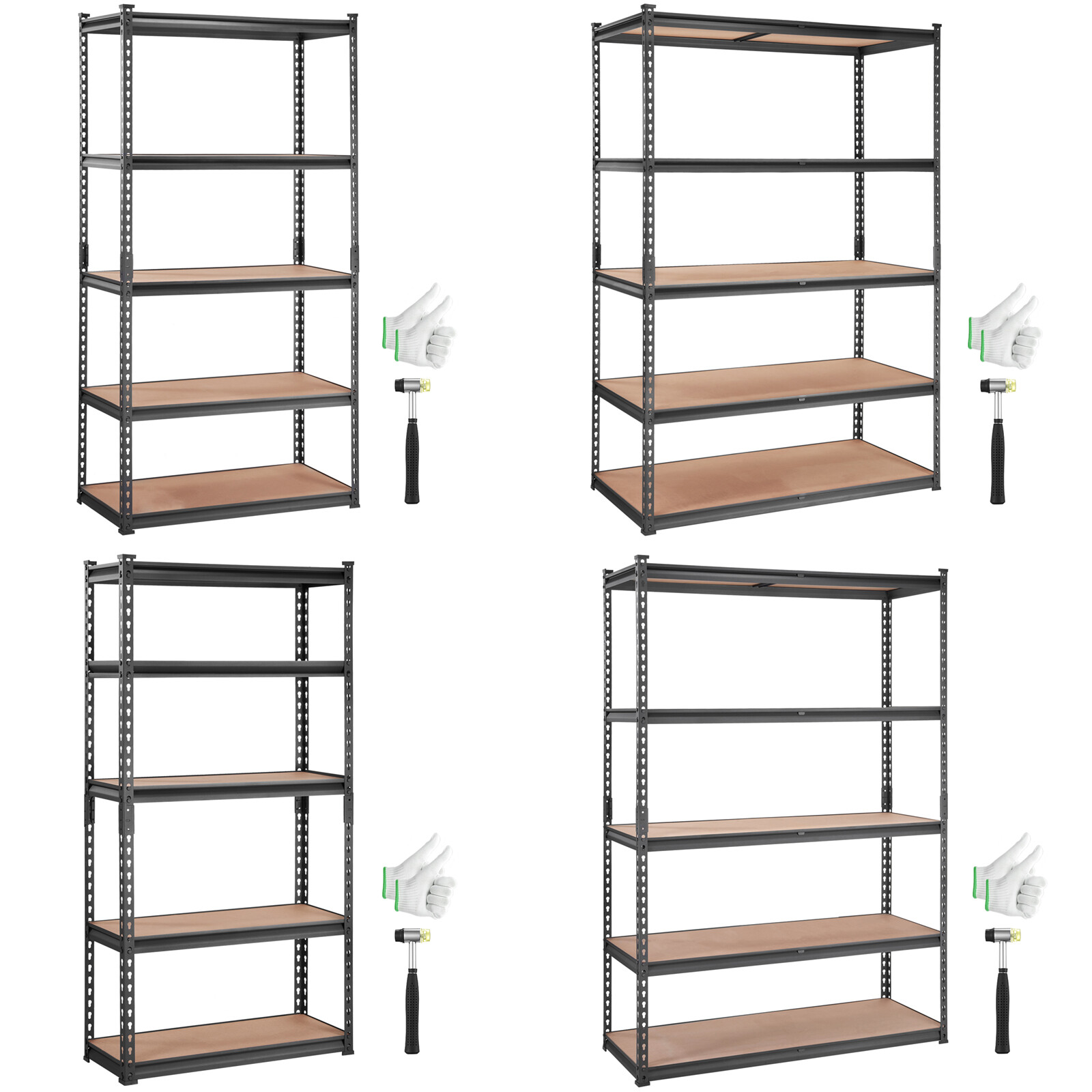 VEVOR Storage Shelving Unit Garage Storage Rack 5-Tier Adjustable 2000 lbs Load gallery