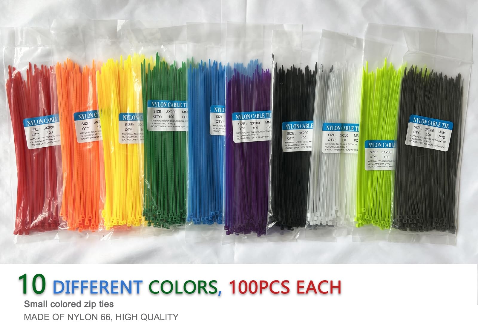 8inch1000Pcs, Red, Orange, Yellow, Green, Blue, Purple, Black, White, Gray,... gallery