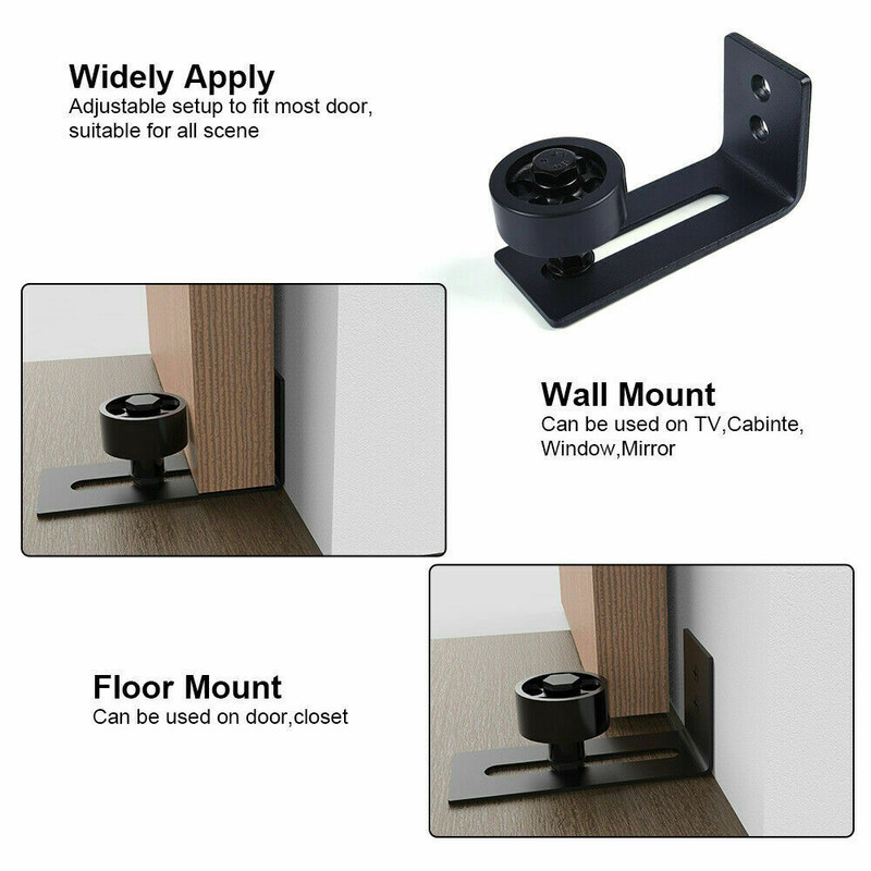 Adjustable Wall Mount Floor Guide Sliding Barn Door Hardware for Sliding Door gallery