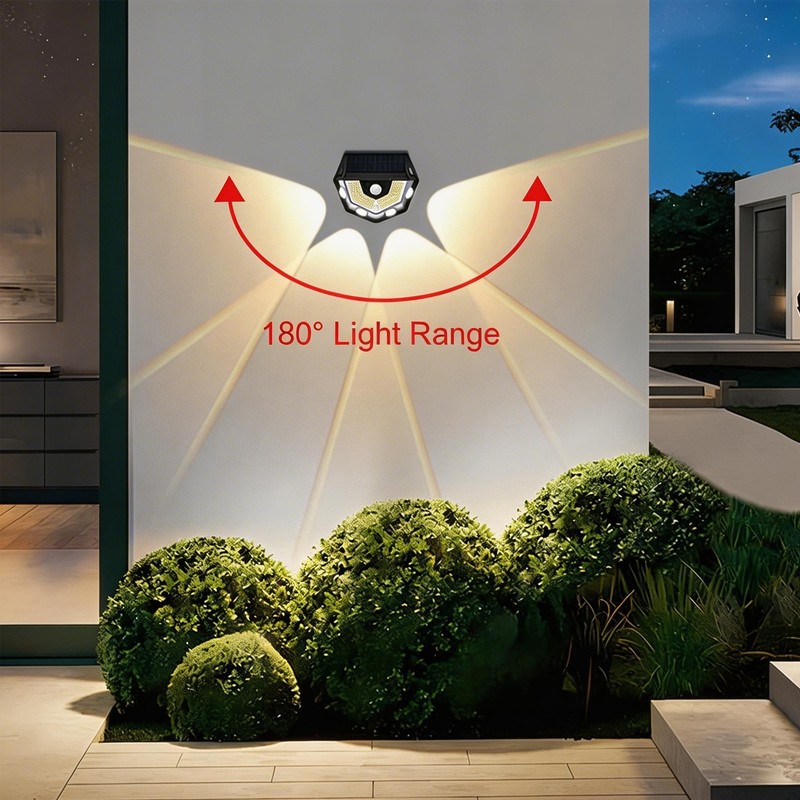 2 Pack LED Motion Sensor Solar Lights ,Outdoor IP65 Waterproof Security Lamp gallery