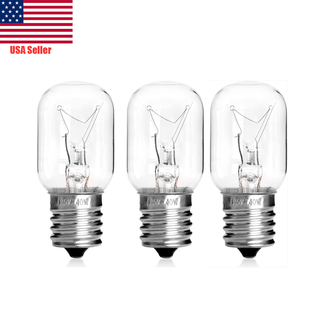 3PC 8206232A Microwave Light Bulb 40W E17 125V Replacement for Whirlpool Maytag gallery