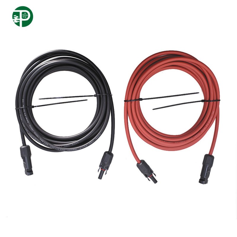 Black and Red Solar Panel Extension Cable Wire Connector 12/10 AWG 1 pair gallery