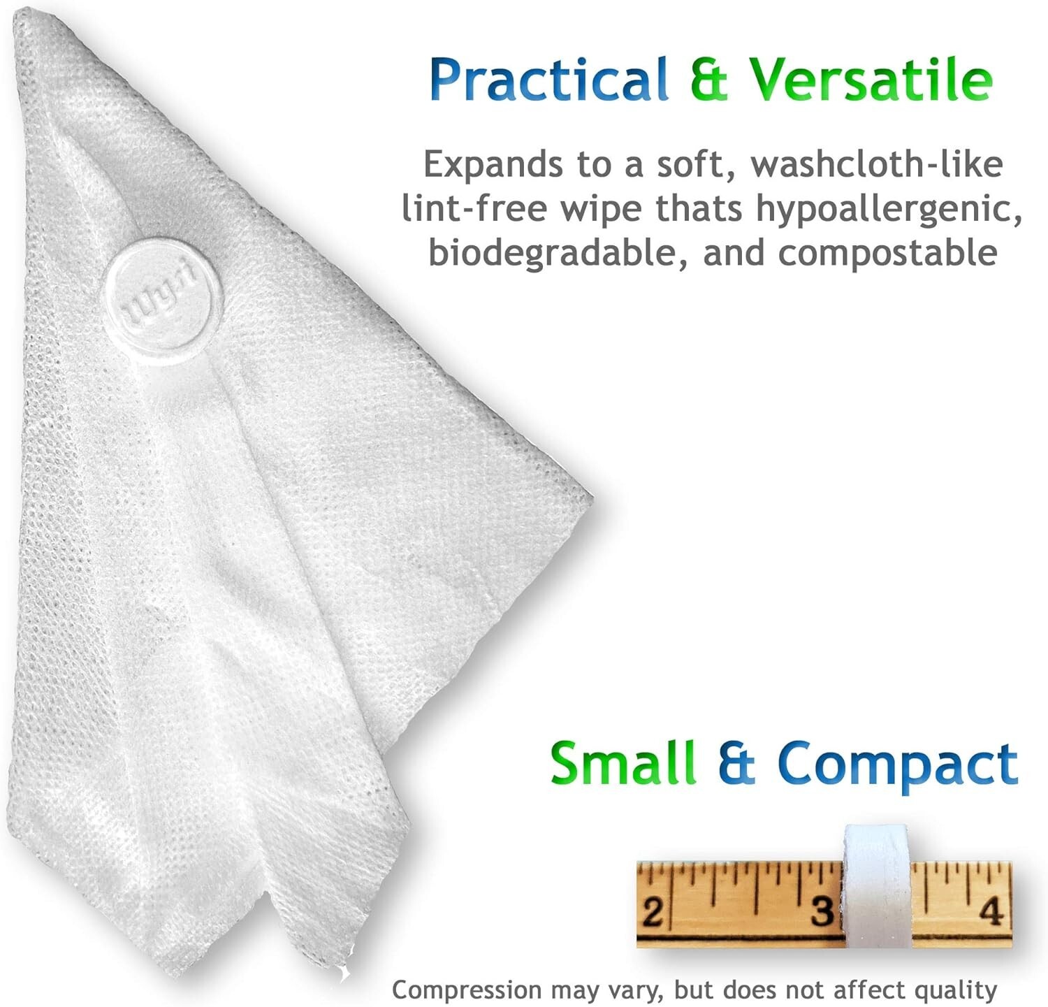 WYSI Multi-Purpose Expandable Wipes Add Water Box of 1000 Compressed Tablets NEW gallery