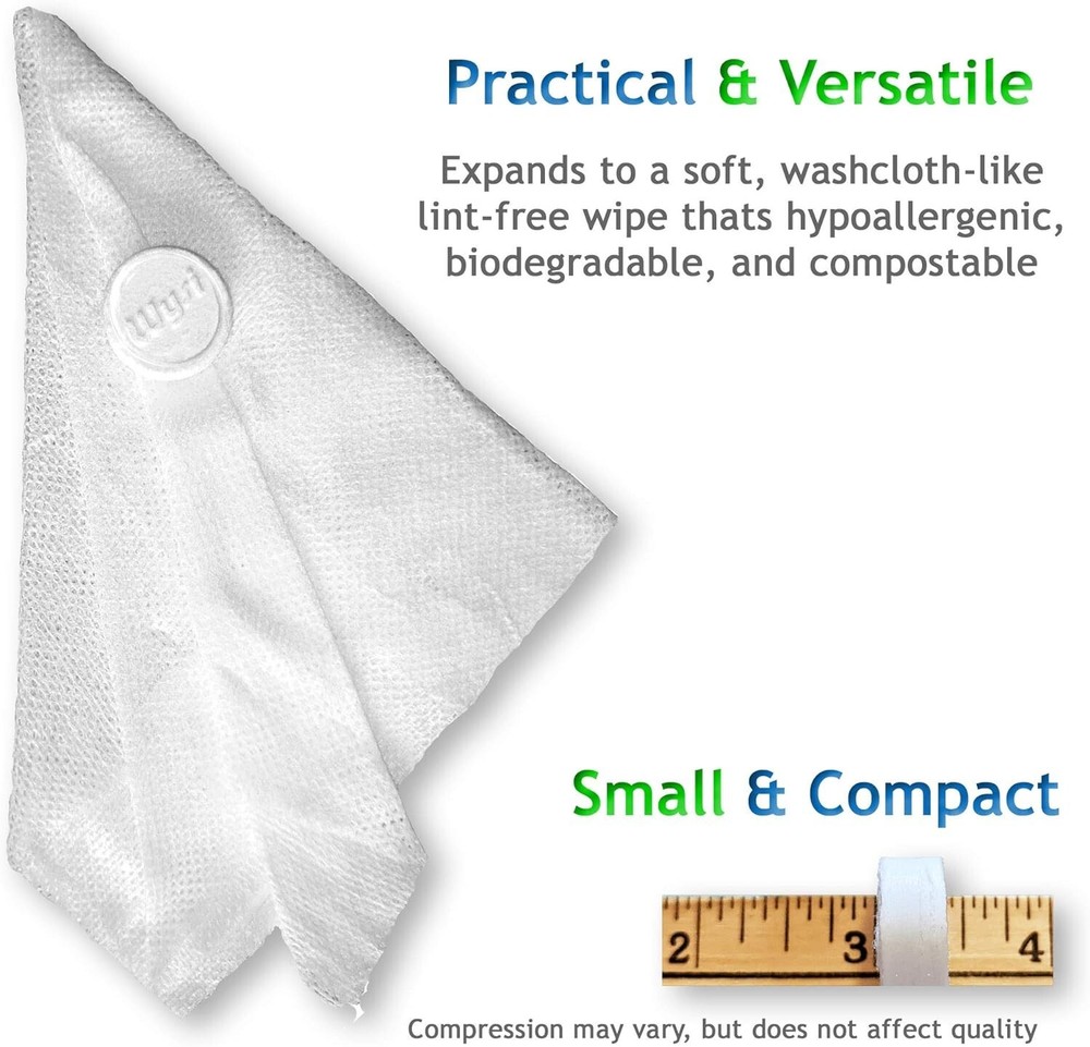 WYSI Multi-Purpose Expandable Wipes Add Water Box of 1000 Compressed Tablets NEW