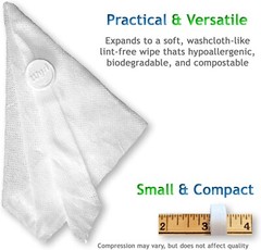 WYSI Multi-Purpose Expandable Wipes Add Water Box of 1000 Compressed Tablets NEW