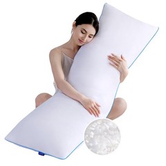 Memory Foam Body Pillow Insert – Full Body Pillow for Adults – Soft Large Long B