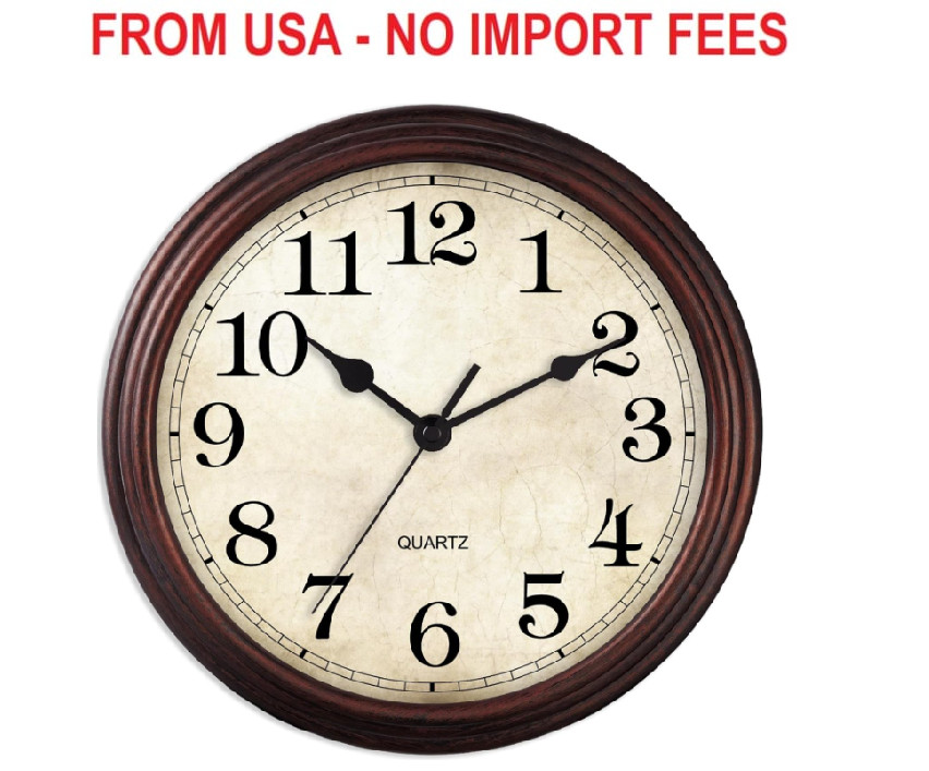 Wall Clock, 9 Inch Silent Non Ticking Classic Battery Operated Clocks, Decorativ gallery