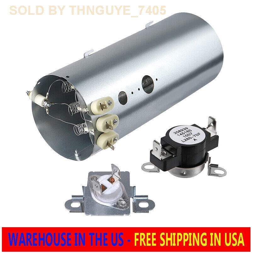 Hover to zoom Dryer Heating Element Thermostat Kit for Frigidaire FASE7073LR0 FA gallery