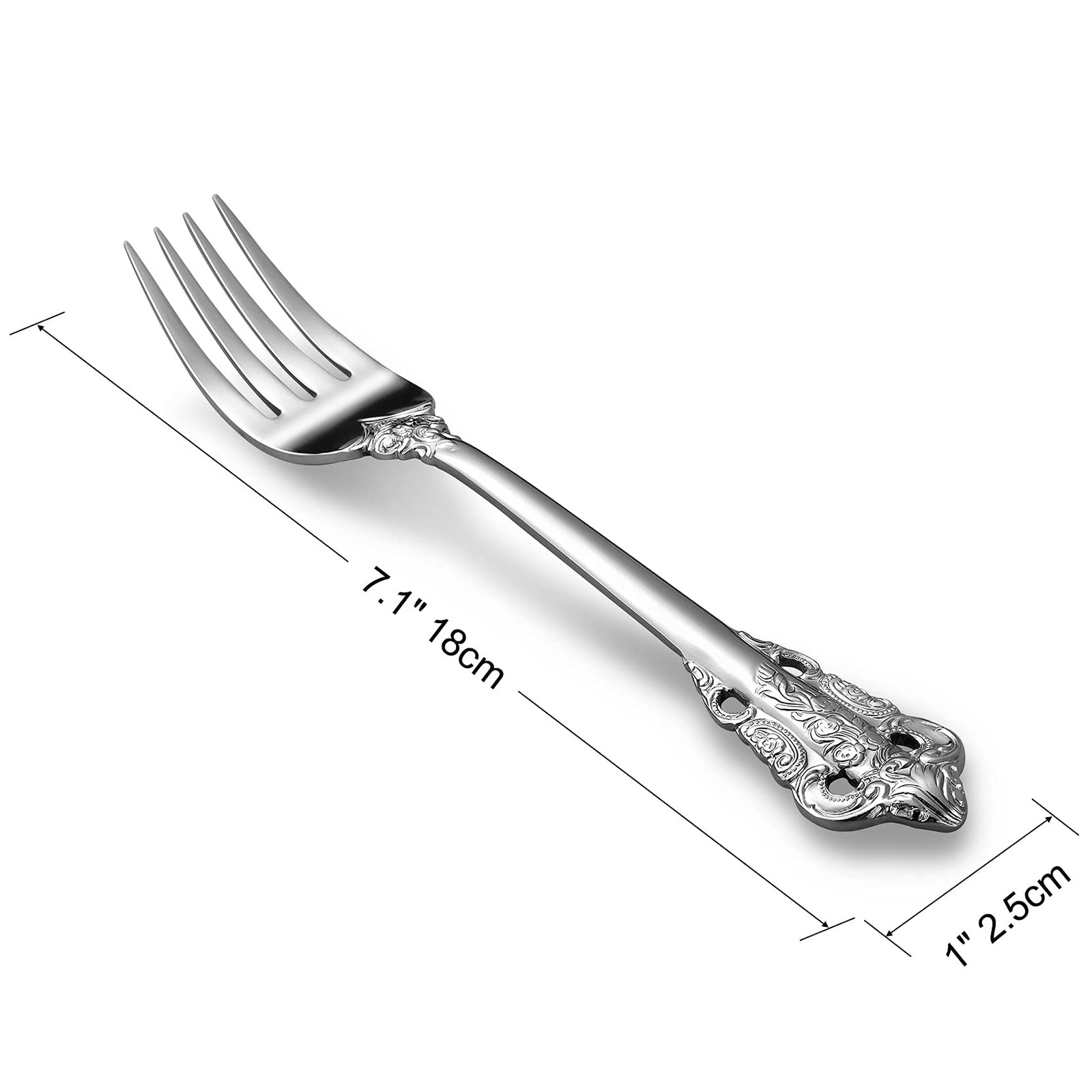 Luxury Salad Forks Dessert Forks Set, Set of 4, 18/10 Stainless Steel, 7 Inches, gallery