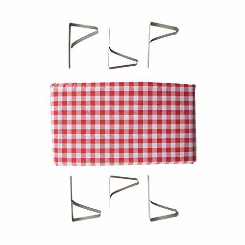 Picnic Table Cloth with Clamps Combo Pack 54"x72" Red & White Checker gallery