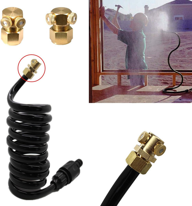 32 Pack- Brass Misting Nozzles For Outdoor Cooling System, 0.012” Orifice (0.... gallery