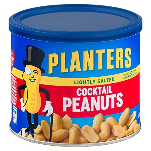 Planters Lightly Salted Cocktail Peanuts 12 oz Canister gallery