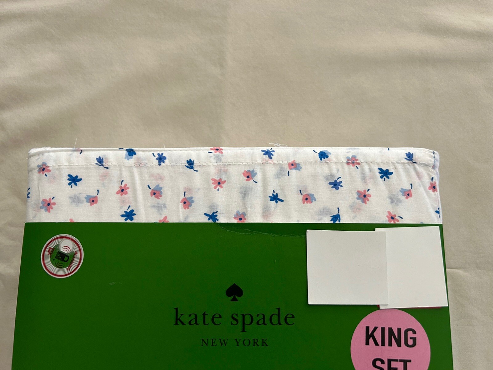 NEW 4pc Kate Spade King Sheet Set Cottage Petite Flowers Pink and Blues gallery