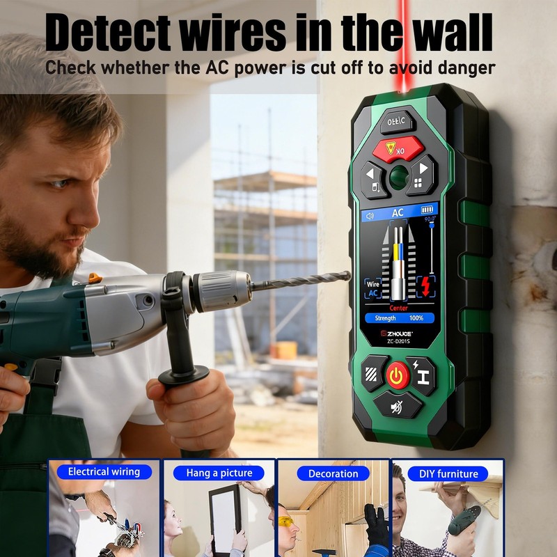 Stud Finder Wall Scanner 10 in1 Multi-Function Wall Detector Precisely Locate... gallery