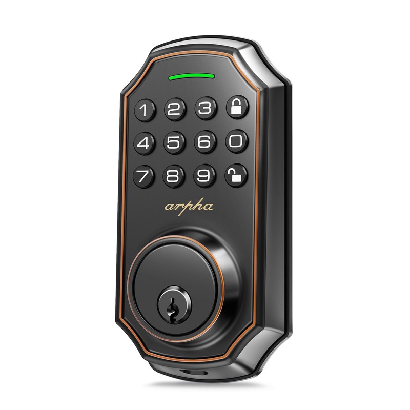 Smart Door Lock Keyless Entry Electronic Keypad Deadbolt 16 AntiPeeping Password gallery