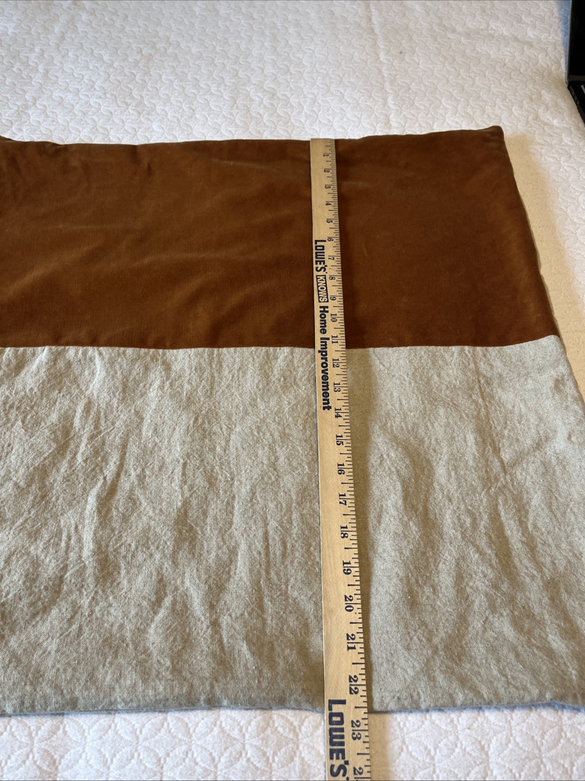 Crate & Barrel SKA Color Block Velvet Linen 23x23 Pillow Cover gallery