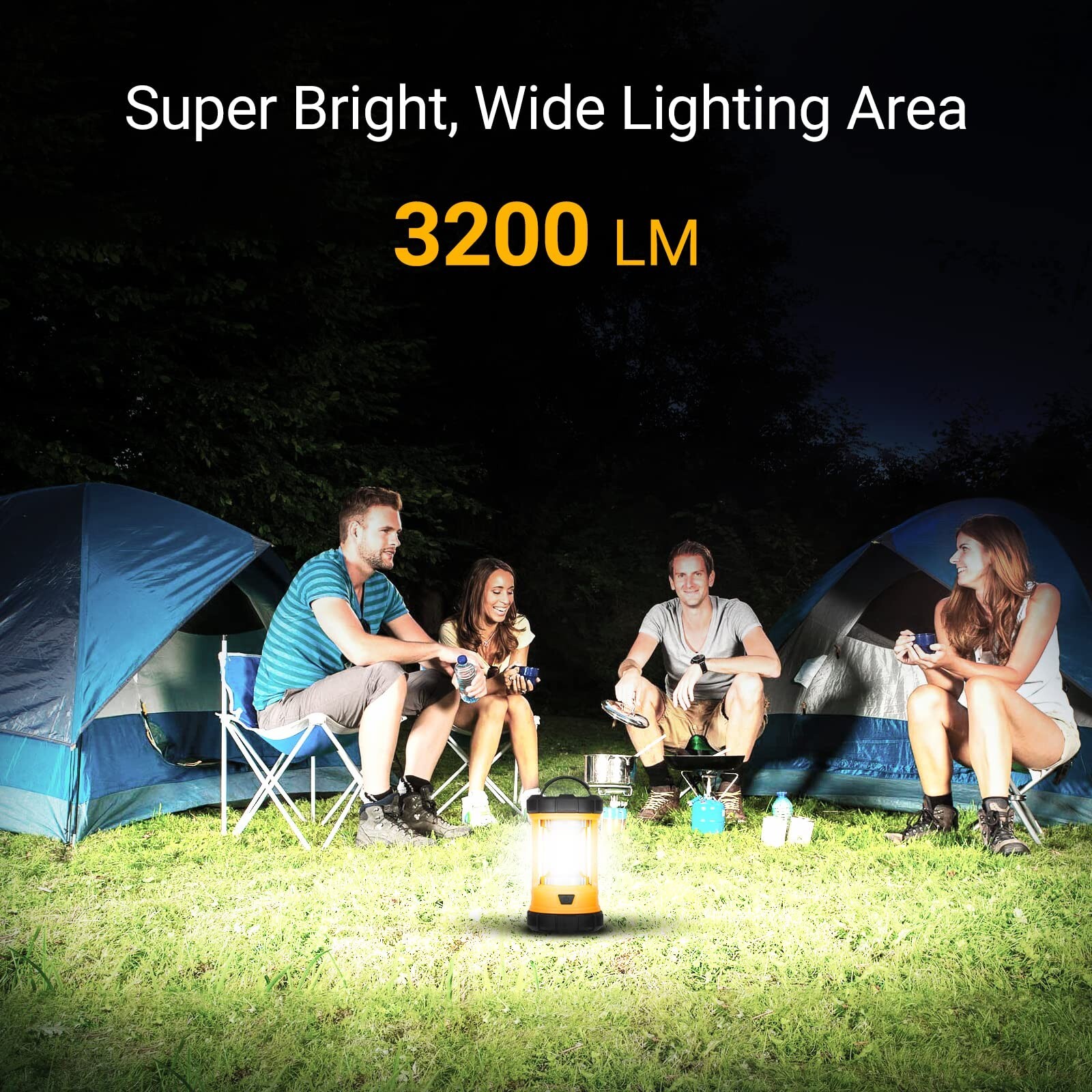 Camping Lantern, 3200LM Bright Camping Lights, 4600mAh Power Bank & Rechargea... gallery