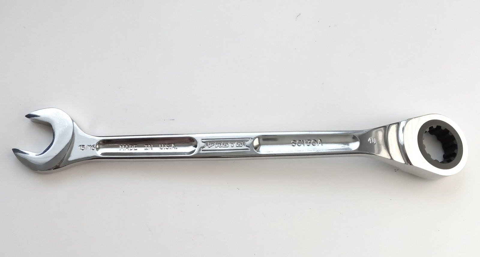 Proto SCV30A 15/16" 12-Spline Reversing Ratcheting Wrench USA gallery