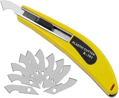 Professional Acrylic Plexiglass Sheet Cutter Scoring Knife Tool,With a Curved Ha