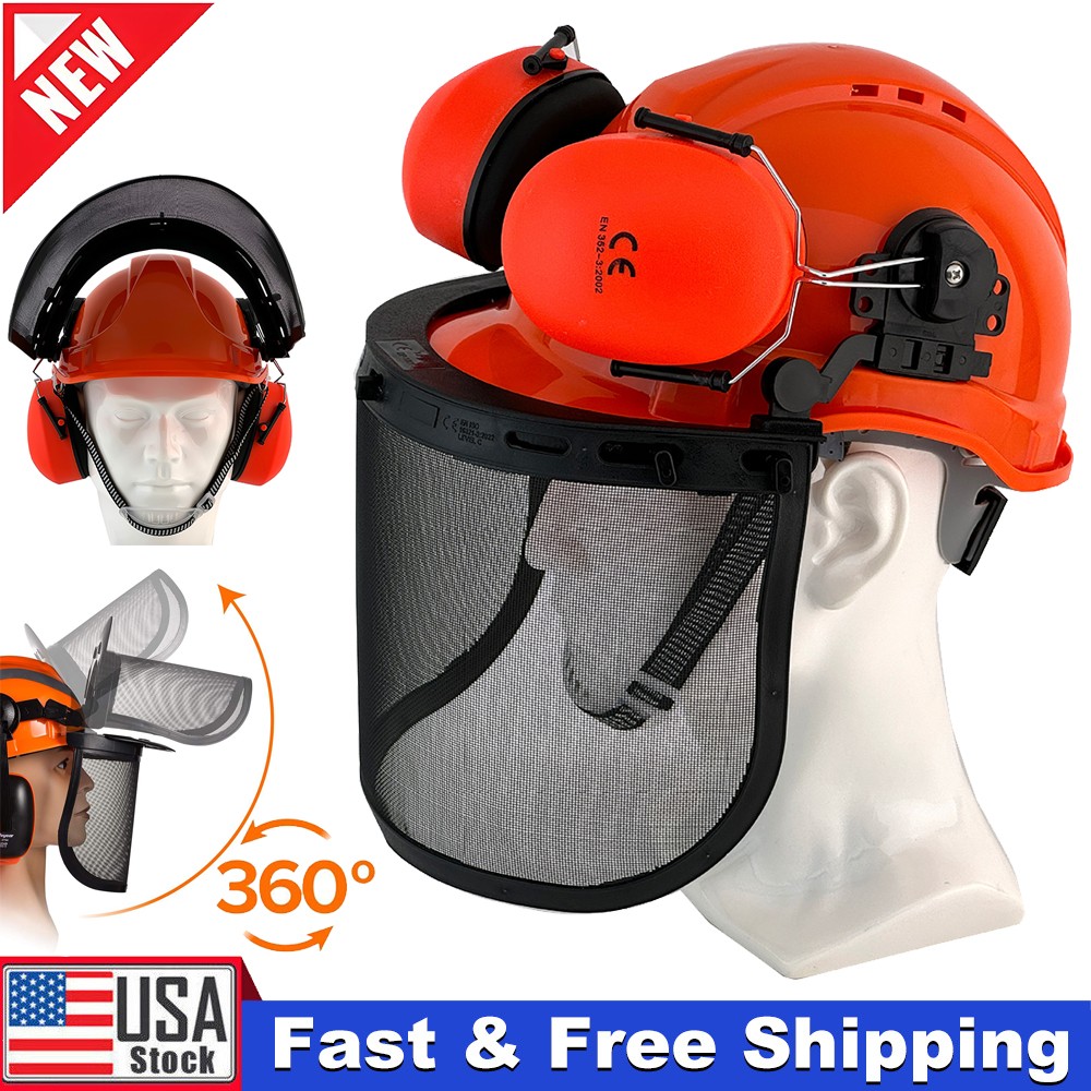 Chainsaw Helmet with Ear Protection Forestry Safety Helmet with Mesh Face Shield gallery