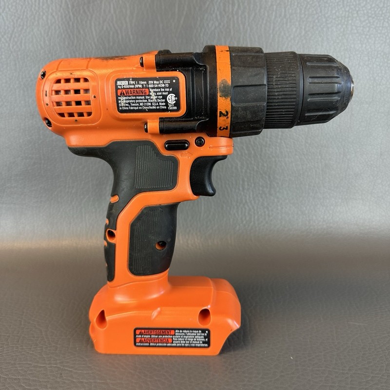 BLACK+DECKER 20V MAX Cordless Drill/Driver (LDX120C) Battery Not Included WORKS! gallery