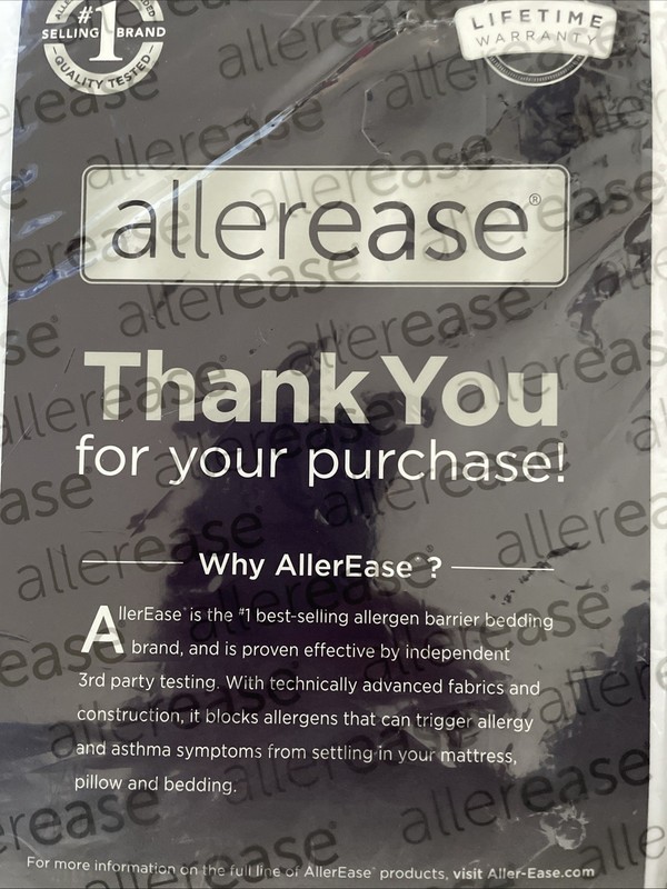 AllerEase Organic Zippered Allergy Pillow Protector Jumbo Size 2-pack gallery