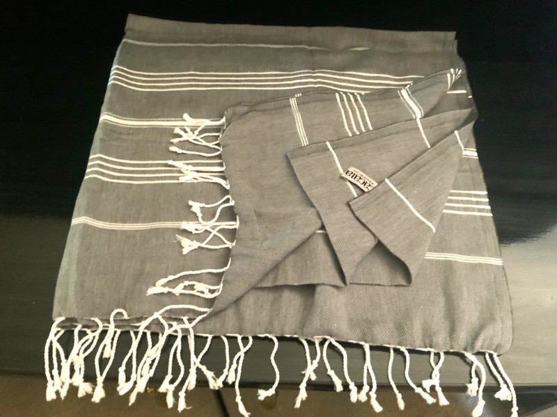 Cacala Lightweight and Thin Turkish Beach Towel 100% Cotton Quick Dry 37" x 70" gallery