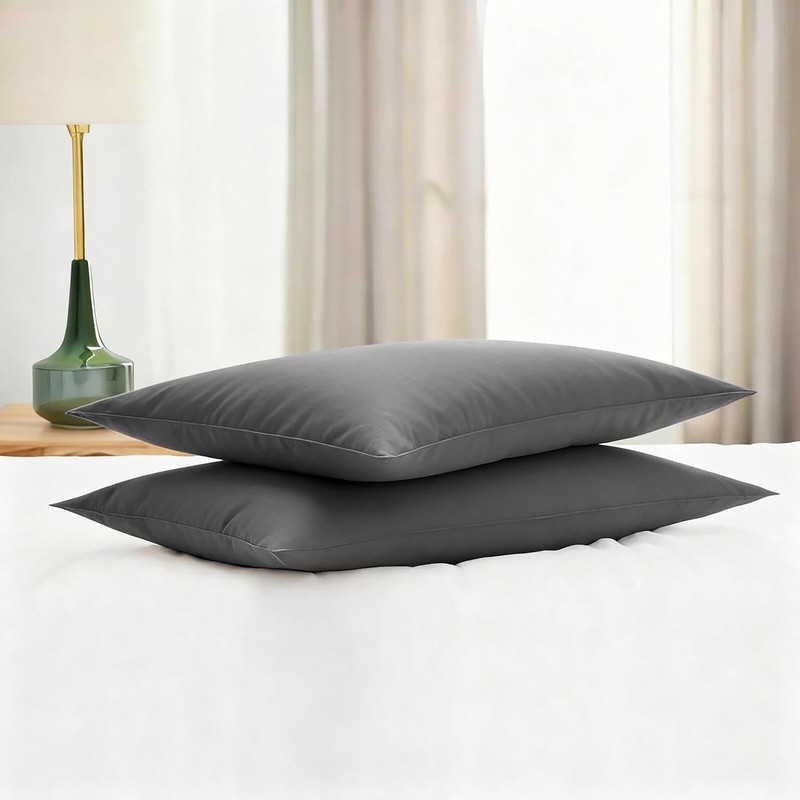 Flat Ultra Thin Bed Pillows Standard/Queen Size Pillow Set of 2 Extra Soft Down gallery