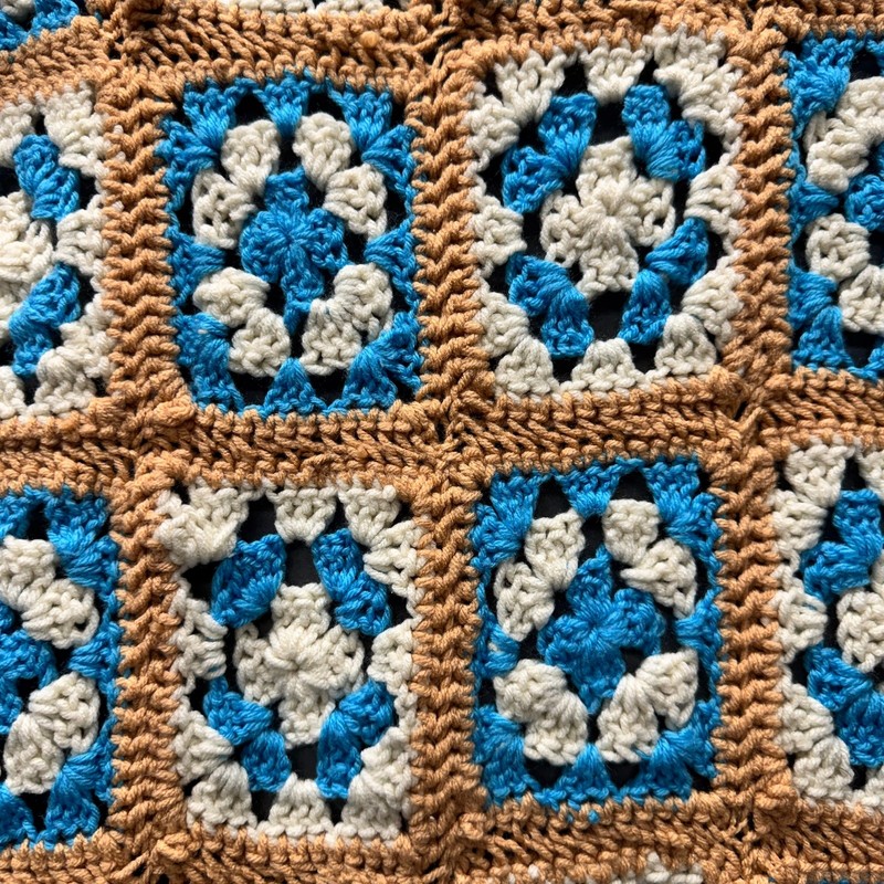 Granny Square Blanket Runner Handmade Classic Retro Look Afghan NWOT STYLE #3560 gallery