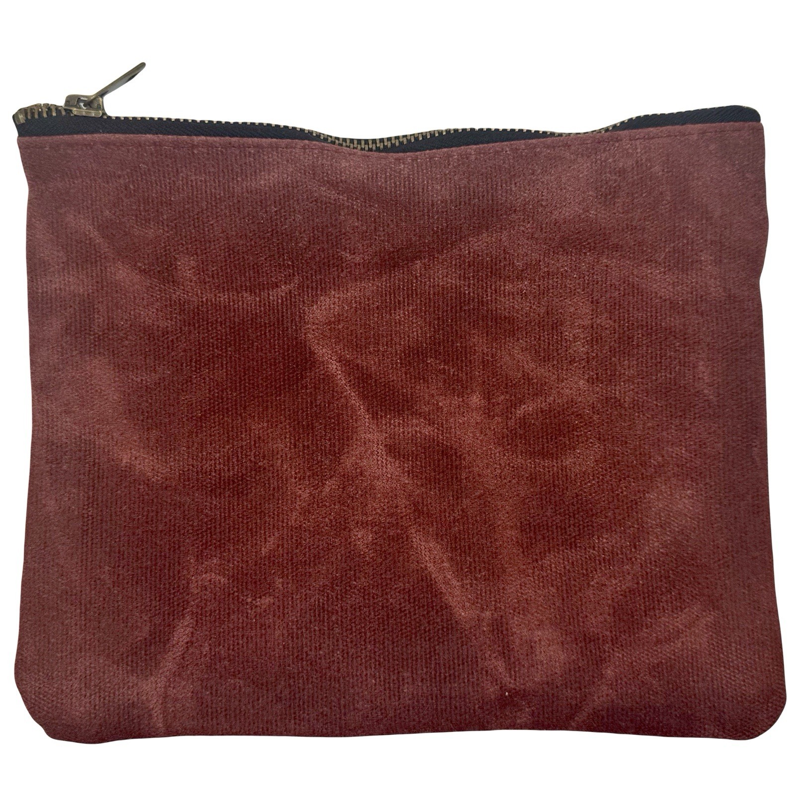 Waterproof 16oz Heavy Duty Waxed Canvas Tool Zipper Pouch - Maroon gallery