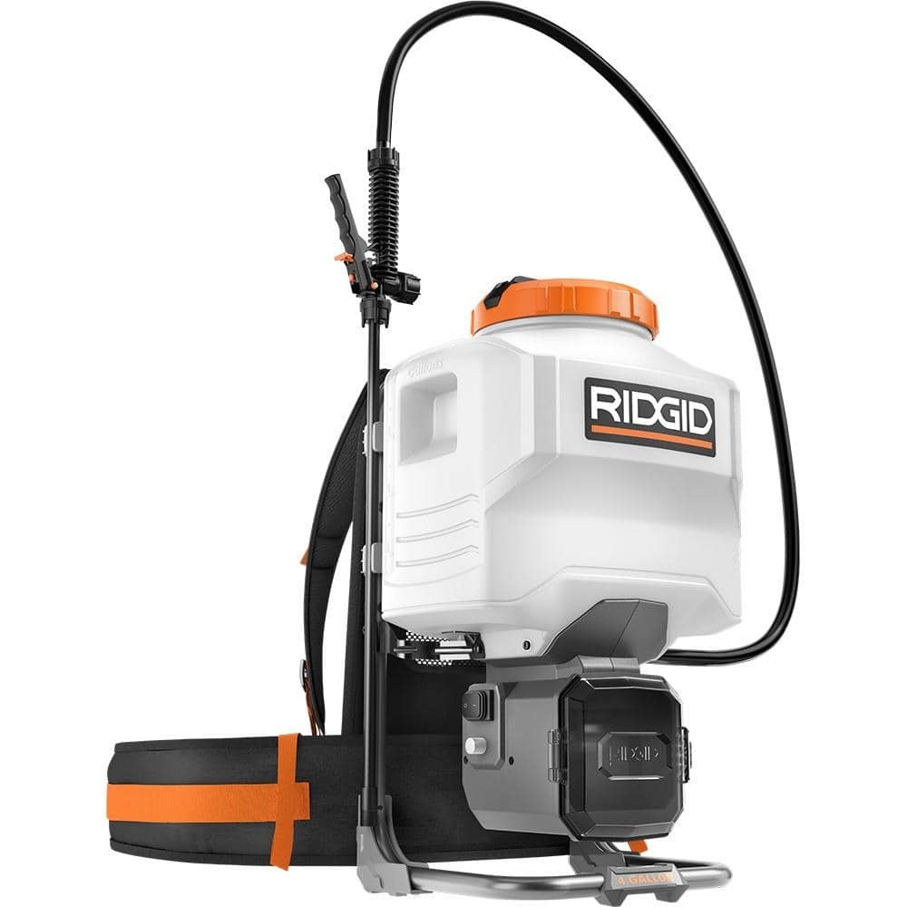 RIDGID Battery Powered 18V Backpack Sprayer 4 Gal Adjustable Flow Rate Tool Only gallery