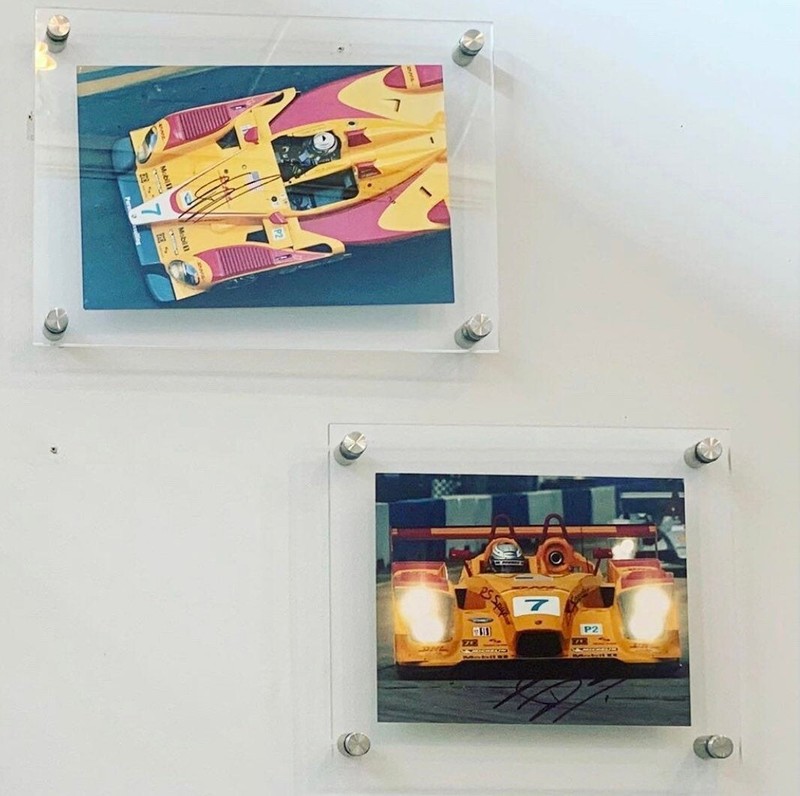 Double Panel Floating Acrylic Frame - Square Corners - Custom Size Available gallery