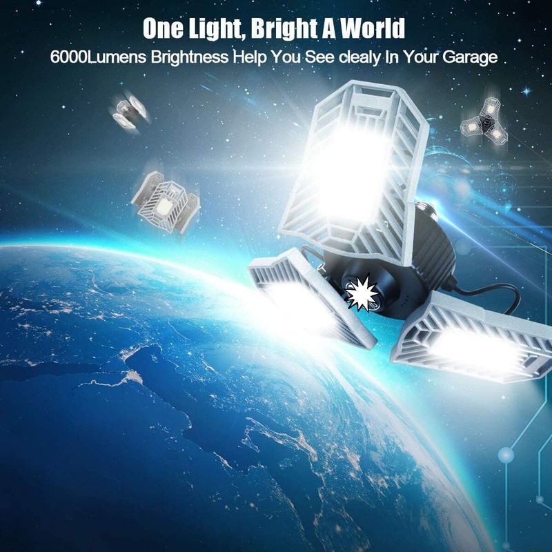 Three Led Garage Light-Led Adjustable light-Basement led Light 6000lm gallery