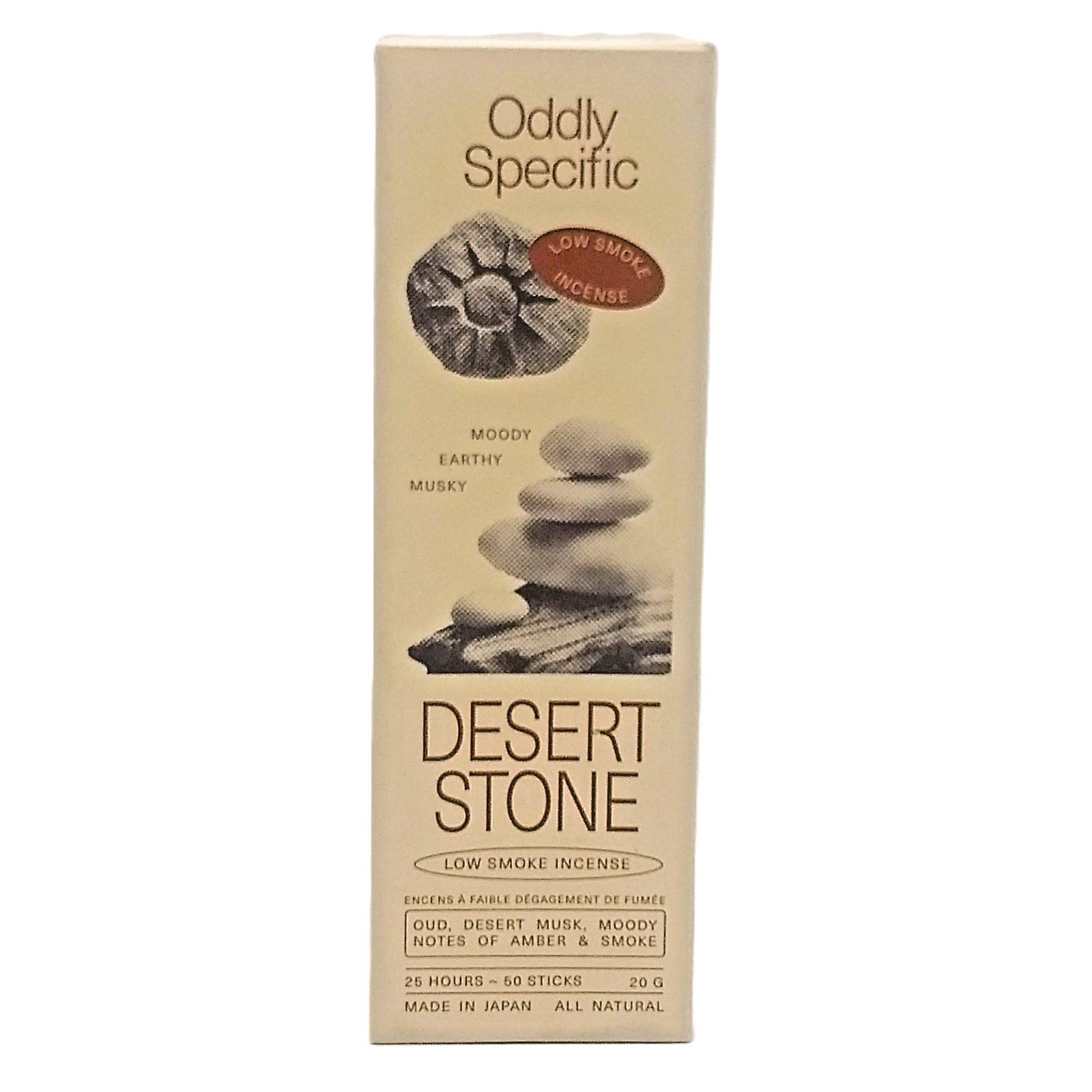 Japanese Low Smoke Incense Oddly Specific DESERT STONE 50 Sticks All Natural gallery