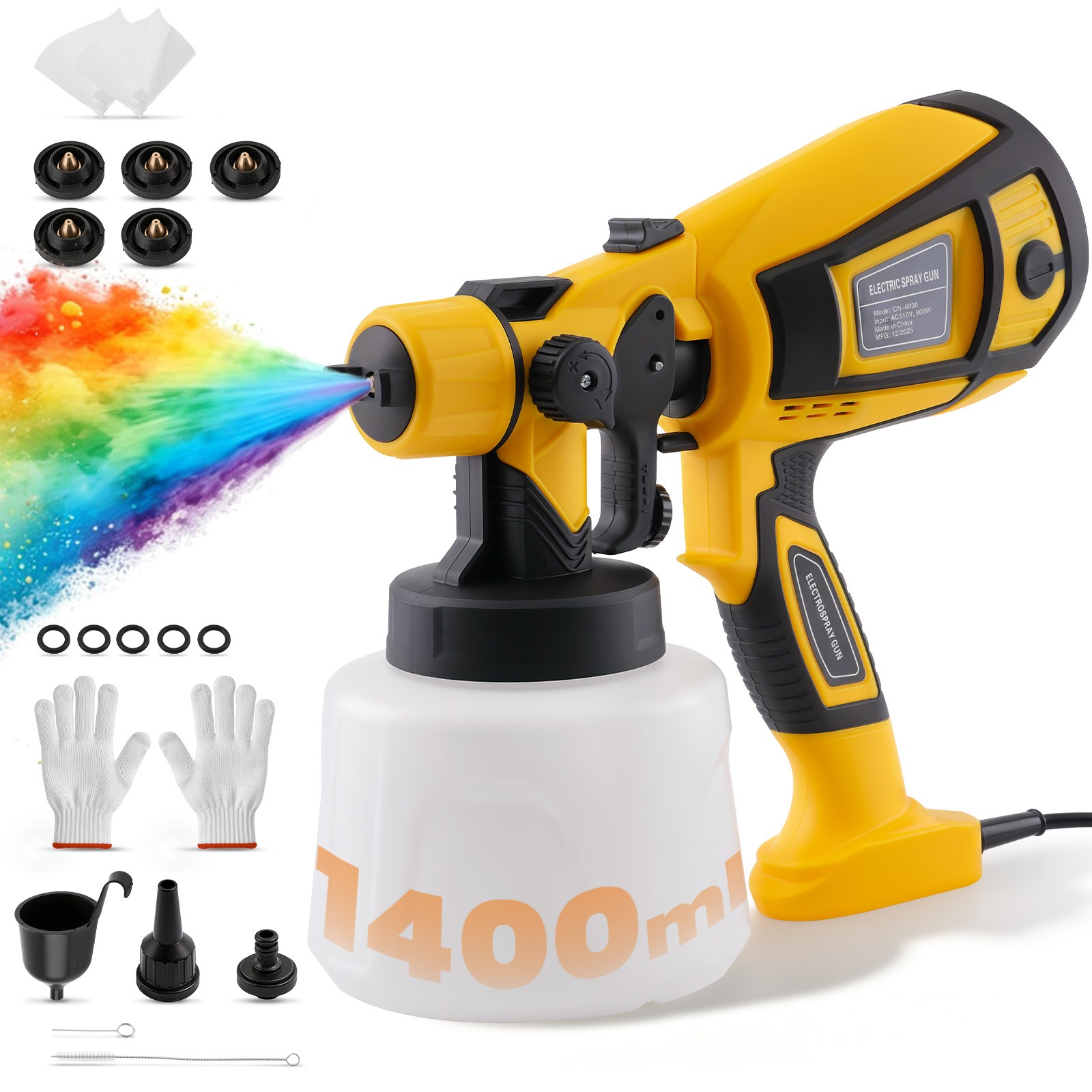 Paint Sprayer 1000W High Power Electric Spray Paint Gun with Adjustable Spray gallery