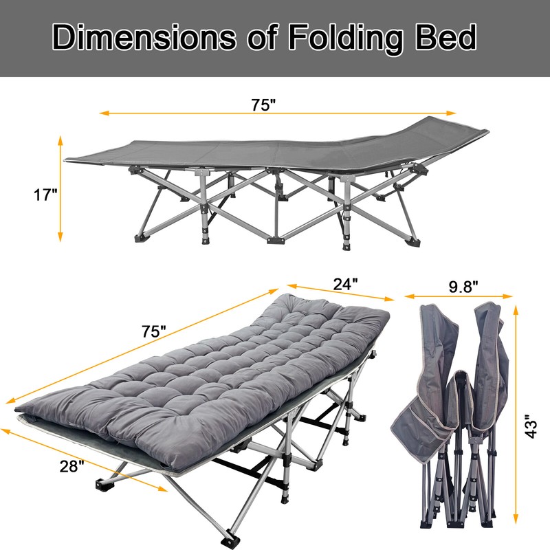 Pro Series Collapsible Camping Cots - Heavyweight Support for Backpacking/Guest gallery